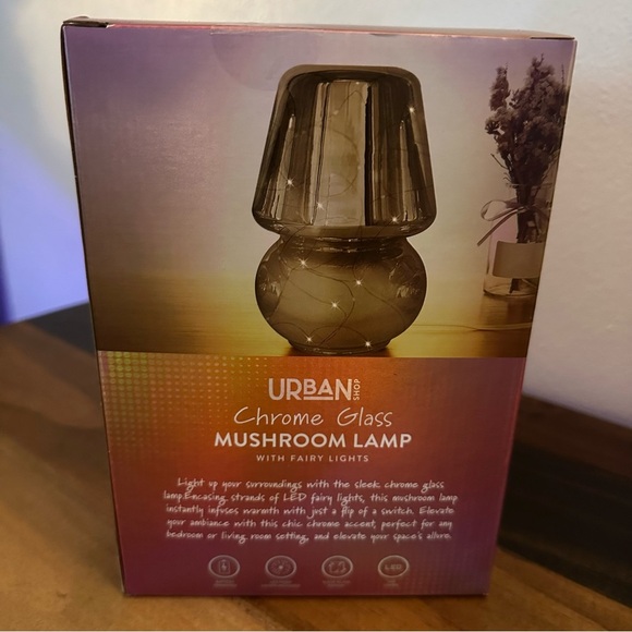 Chrome Glass Mushroom Lamp - Picture 3 of 4